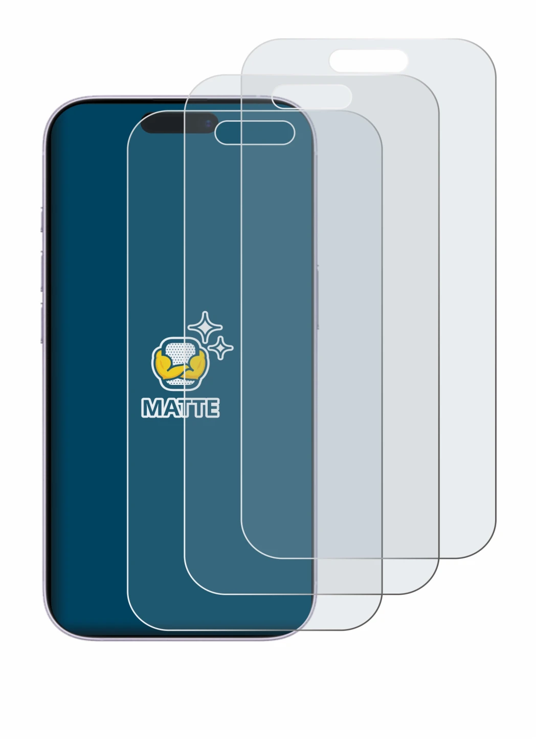 Imagen del dispositivo Apple iPhone 17 con una amplia variedad de protectores de pantalla.