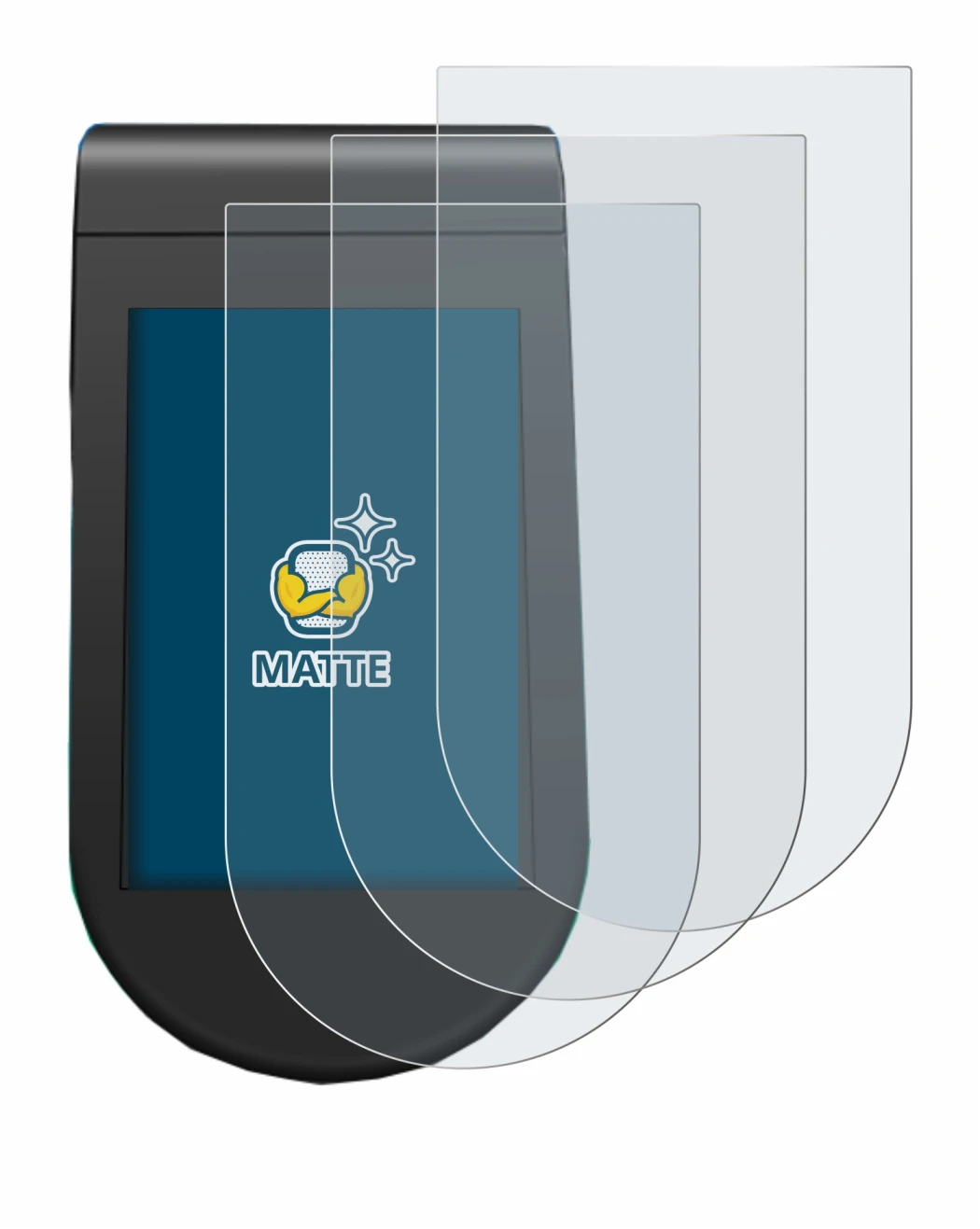 Imagen del dispositivo SoFlow SO4 Pro MAX con una amplia variedad de protectores de pantalla.