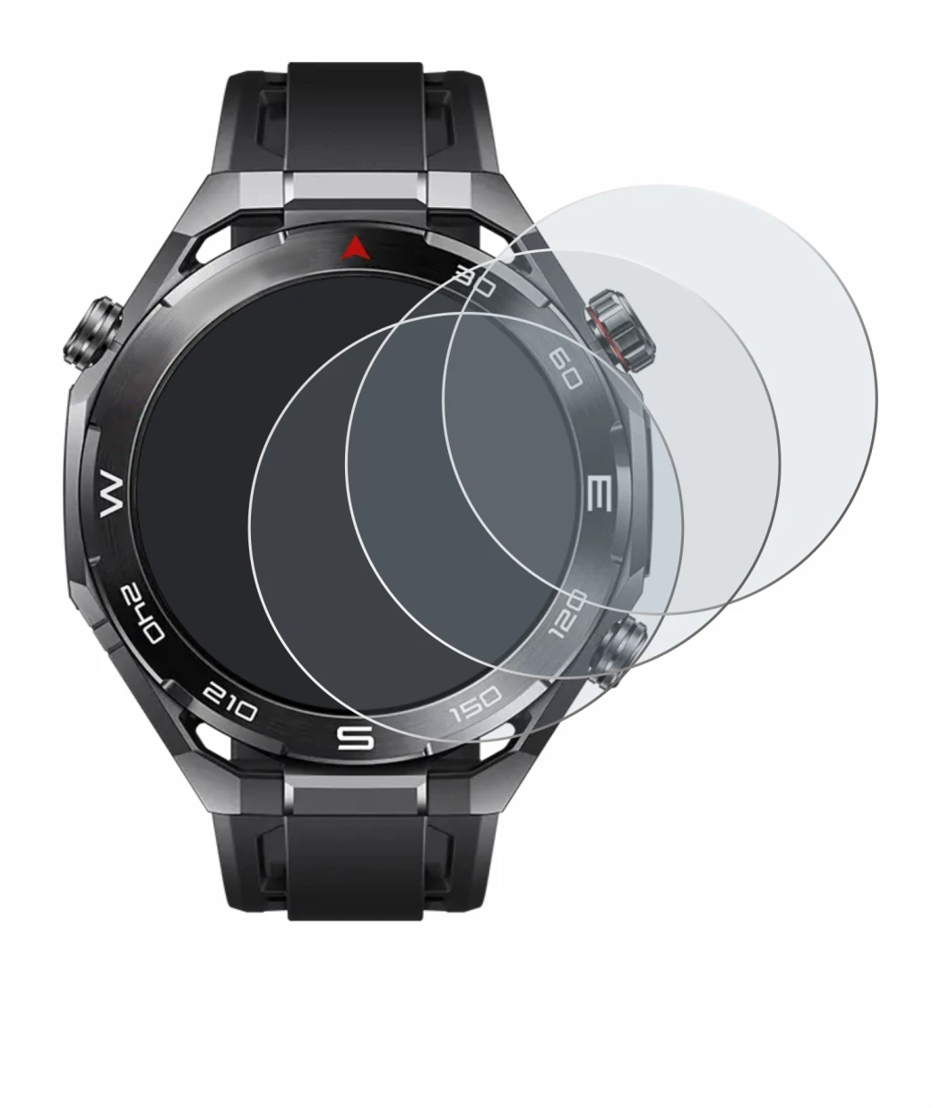 Imagen del dispositivo Huawei Watch Ultimate 2 Black con una amplia variedad de protectores de pantalla.