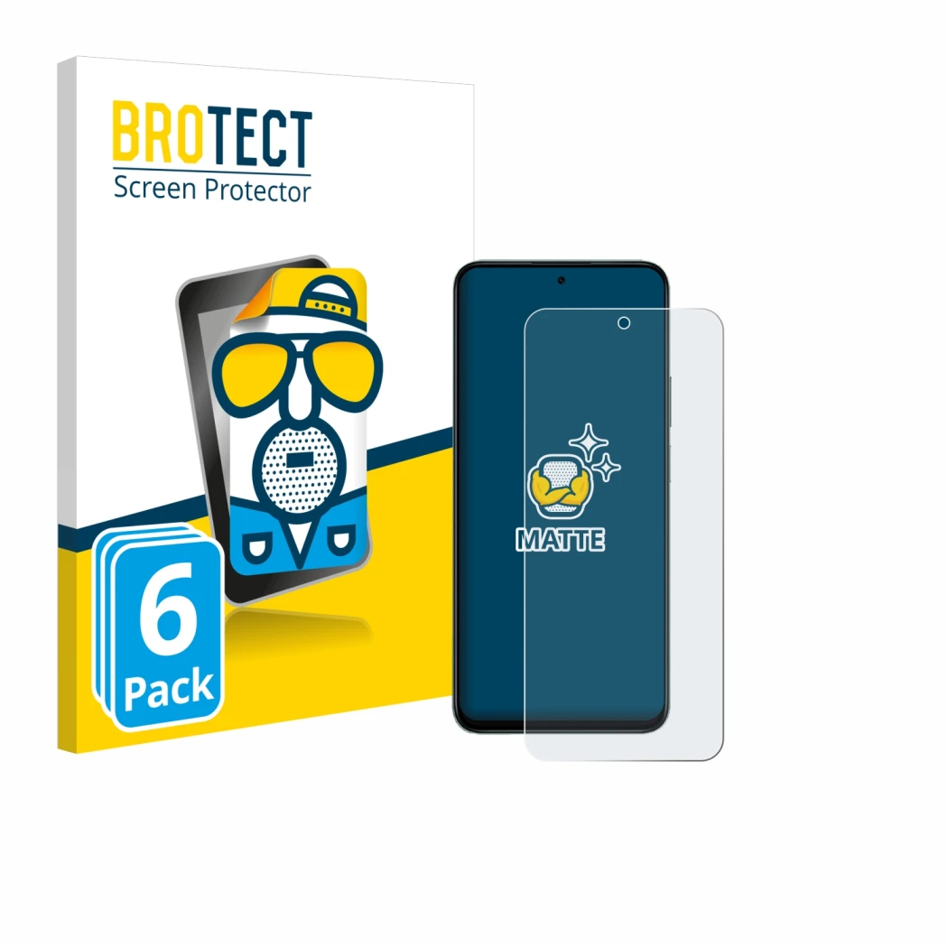 Parte frontal de un envase de producto con el logotipo de la marca BROTECT. Al lado se muestra el dispositivo Honor 400 Smart 