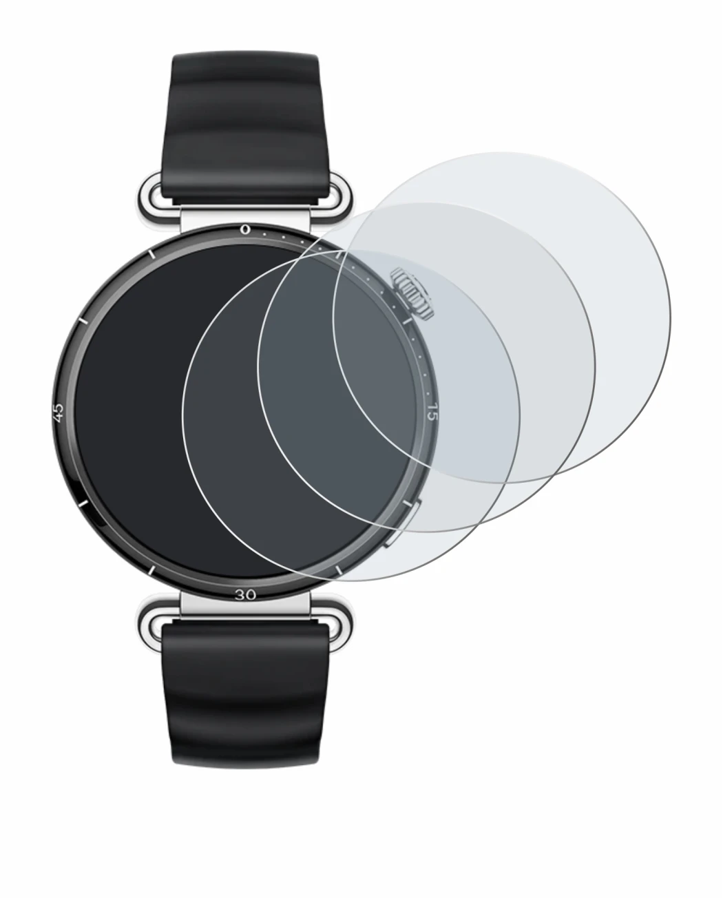 Imagen del dispositivo Huawei Watch GT 6 (41 mm) con una amplia variedad de protectores de pantalla.