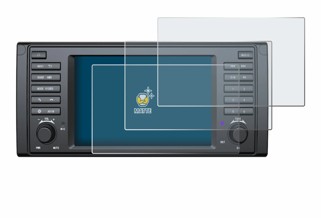 Imagen del dispositivo Eonon E39A12S con una amplia variedad de protectores de pantalla.