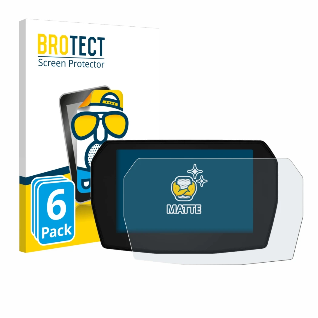 Parte frontal de un envase de producto con el logotipo de la marca BROTECT. Al lado se muestra el dispositivo Ducati Multistra