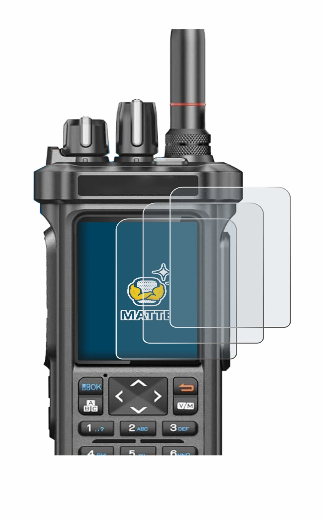 Imagen del dispositivo Radtel RT-950 Pro con una amplia variedad de protectores de pantalla.