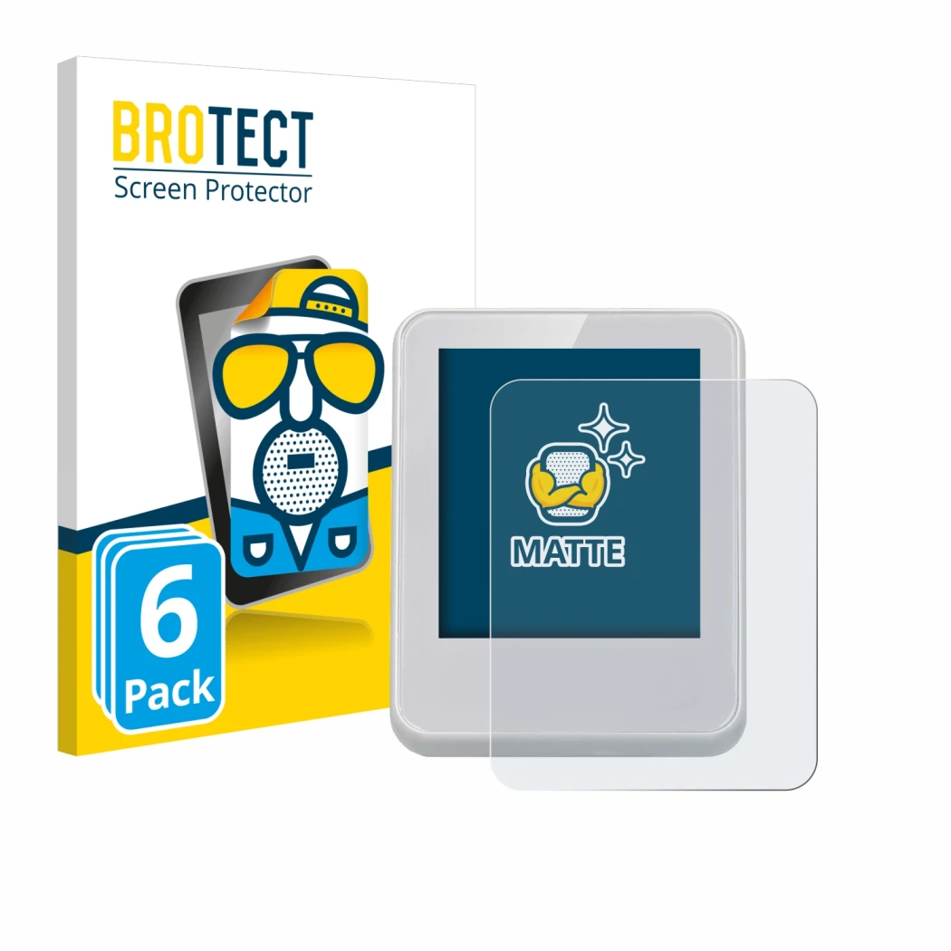 Parte frontal de un envase de producto con el logotipo de la marca BROTECT. Al lado se muestra el dispositivo Bresser ClimaTem