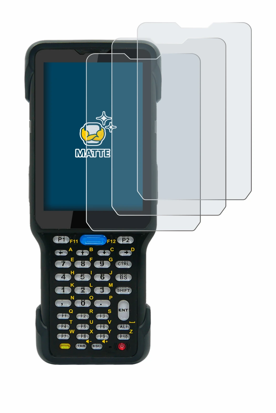 Imagen del dispositivo Unitech HT730 con una amplia variedad de protectores de pantalla.