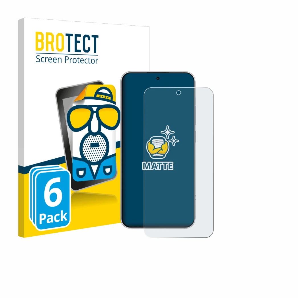 Parte frontal de un envase de producto con el logotipo de la marca BROTECT. Al lado se muestra el dispositivo Xiaomi Redmi Not