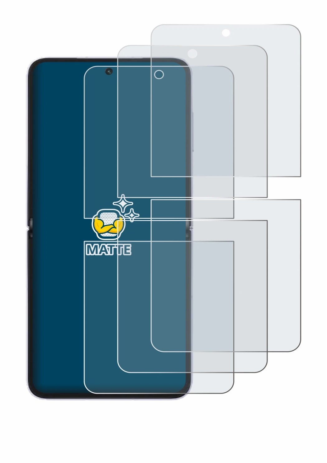 Imagen del dispositivo Honor Magic V Flip 2 con una amplia variedad de protectores de pantalla.