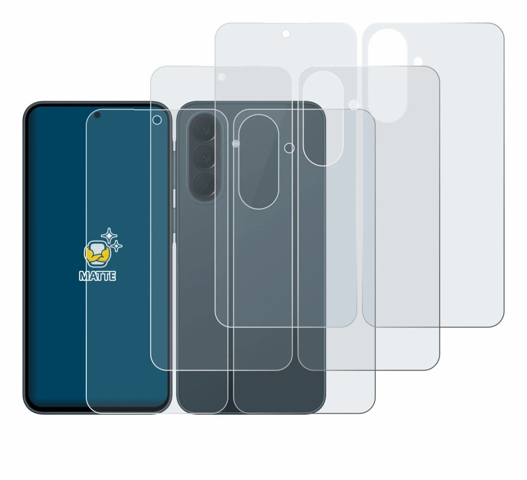 Imagen del dispositivo Samsung Galaxy A37 5G (Frontal+Trasero) con una amplia variedad de protectores de pantalla.