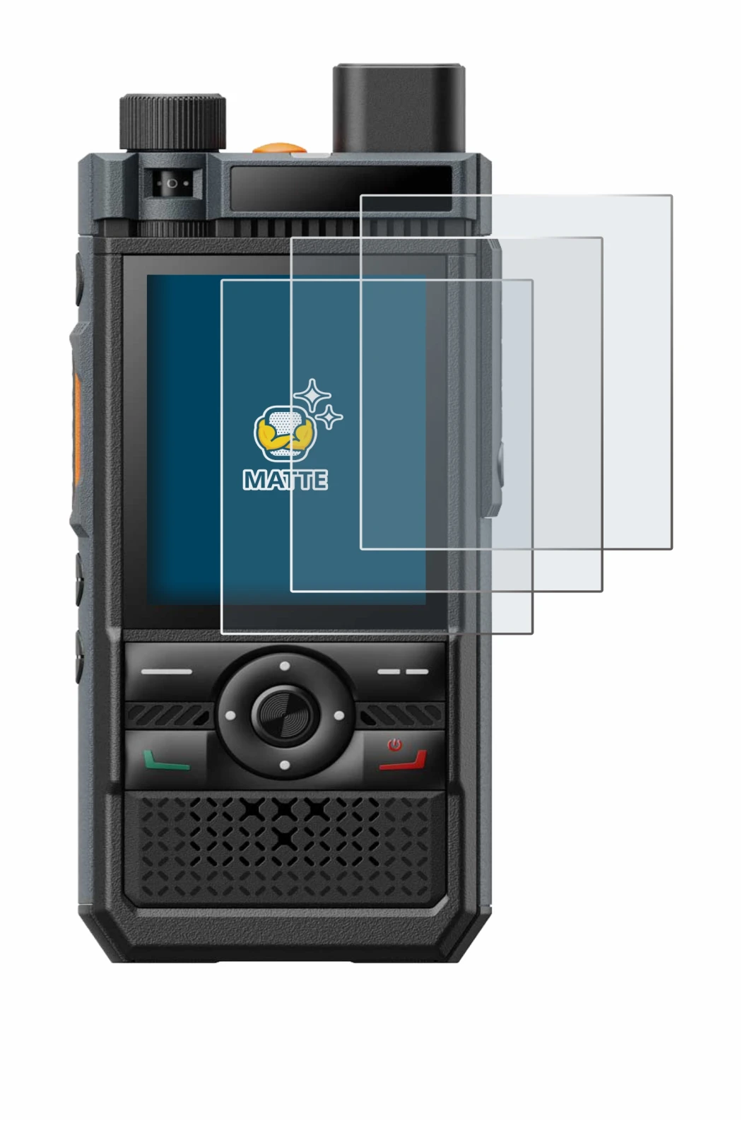 Imagen del dispositivo Hytera P50 Pro con una amplia variedad de protectores de pantalla.