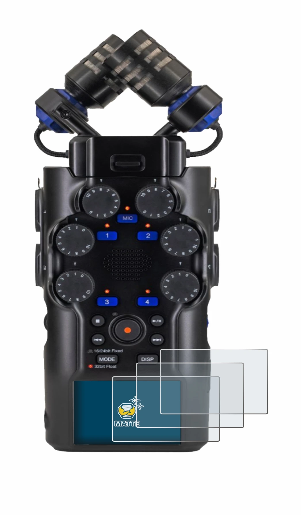Imagen del dispositivo Zoom H6 studio con una amplia variedad de protectores de pantalla.