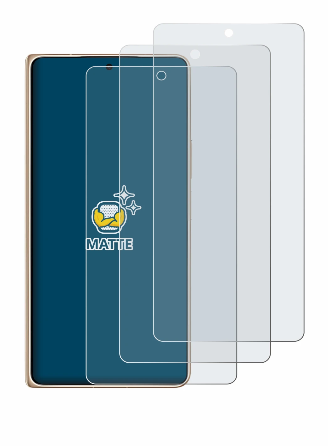 Imagen del dispositivo Honor Magic V6 con una amplia variedad de protectores de pantalla.