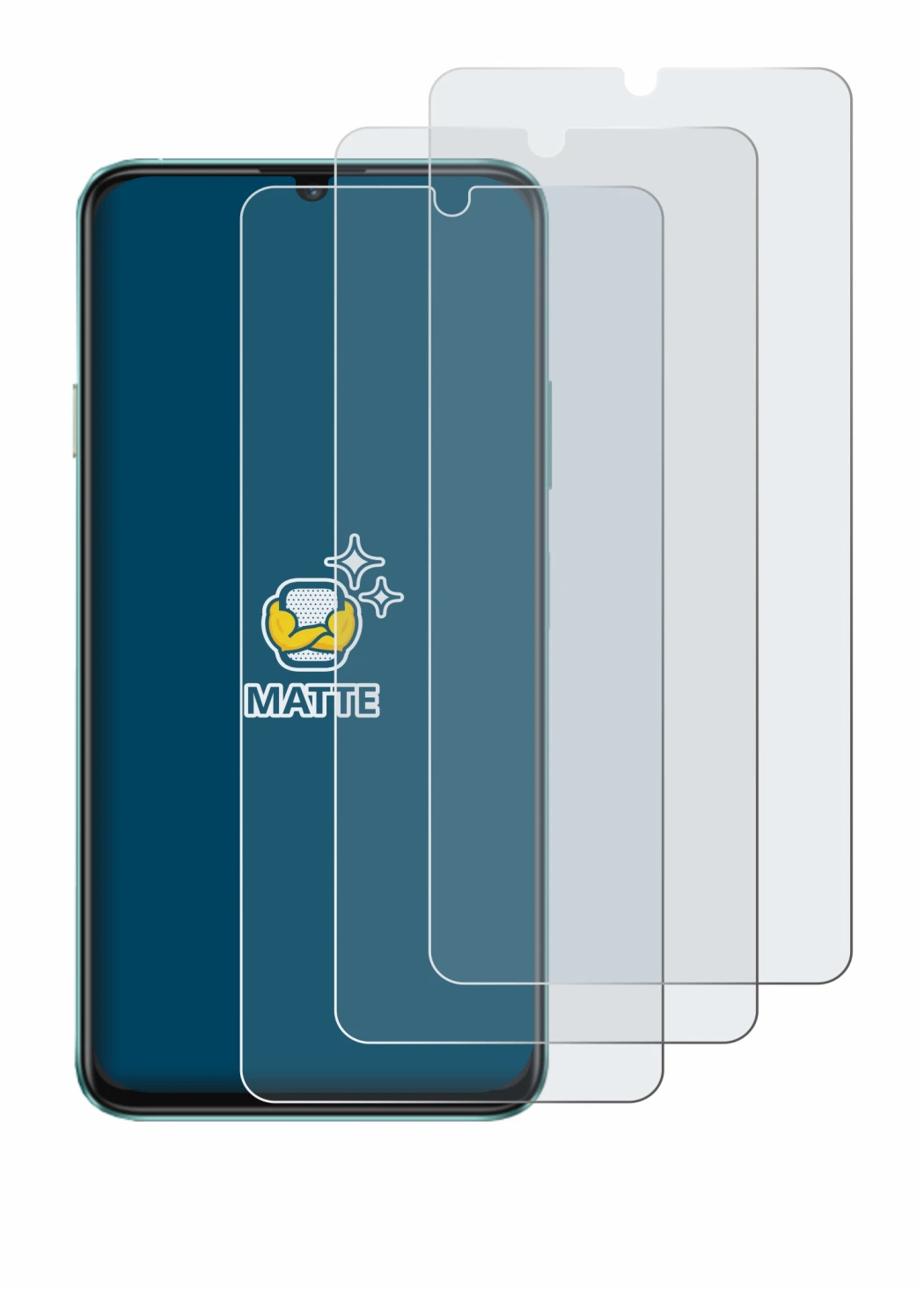 Imagen del dispositivo Huawei Enjoy 70 con una amplia variedad de protectores de pantalla.