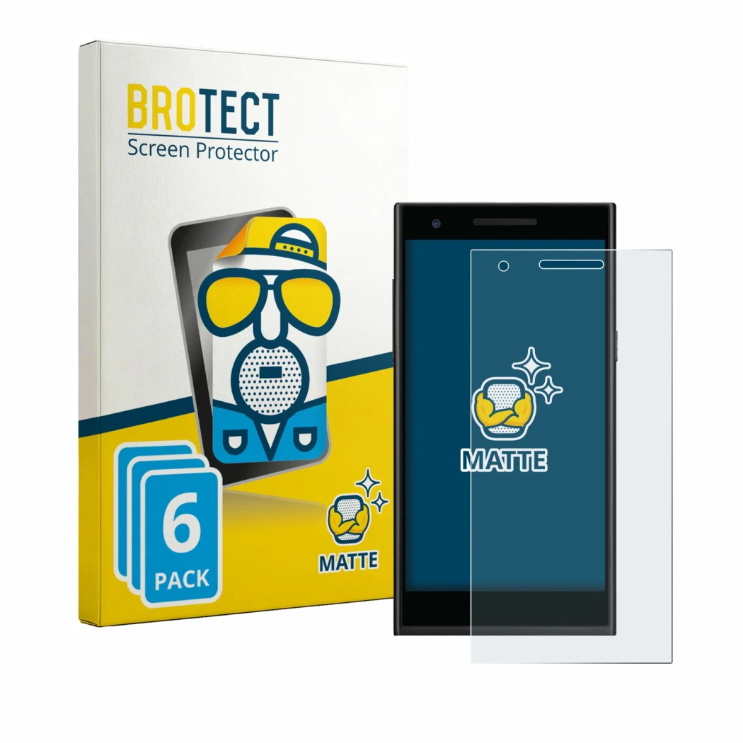 Parte frontal de un envase de producto con el logotipo de la marca BROTECT. Al lado se muestra el dispositivo Philips S396 con