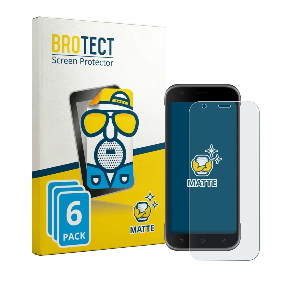 Parte frontal de un envase de producto con el logotipo de la marca BROTECT. Al lado se muestra el dispositivo Bluebird S10 con
