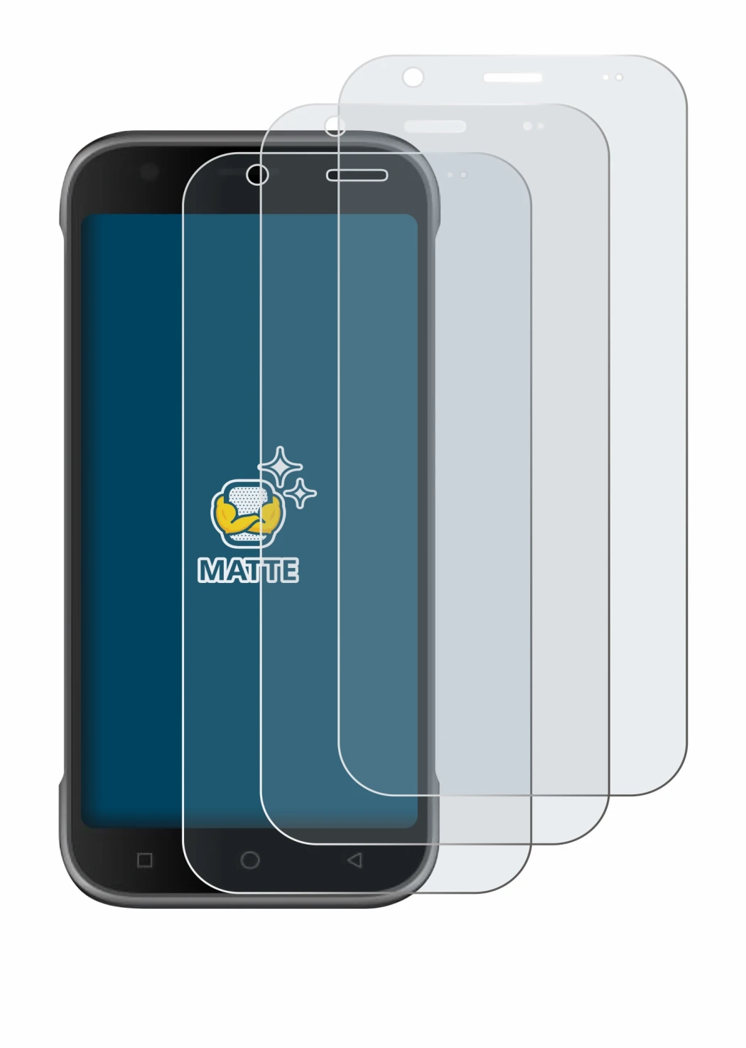 Imagen del dispositivo Bluebird S10 con una amplia variedad de protectores de pantalla.