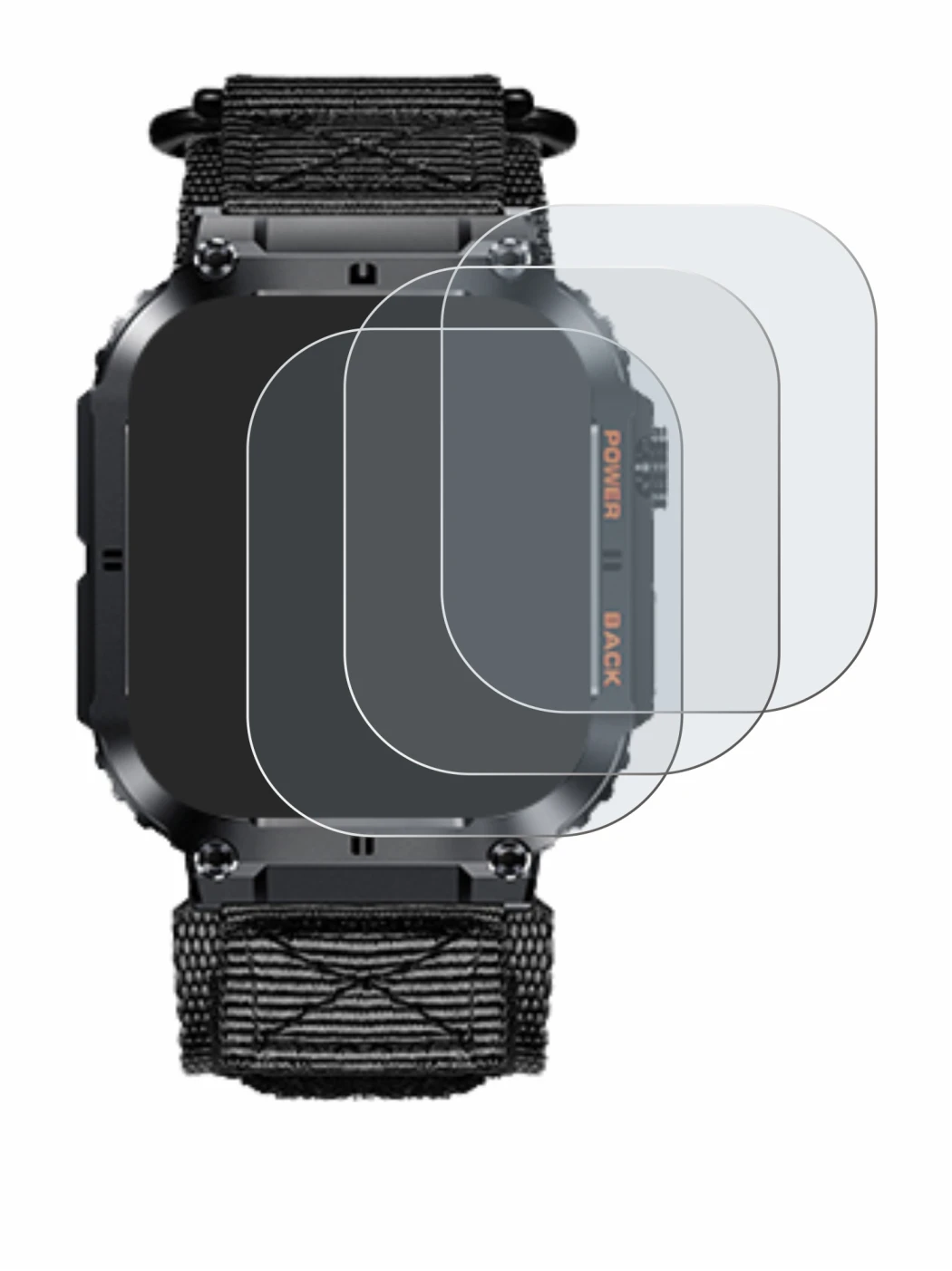 Imagen del dispositivo Megalith K57PRO con una amplia variedad de protectores de pantalla.