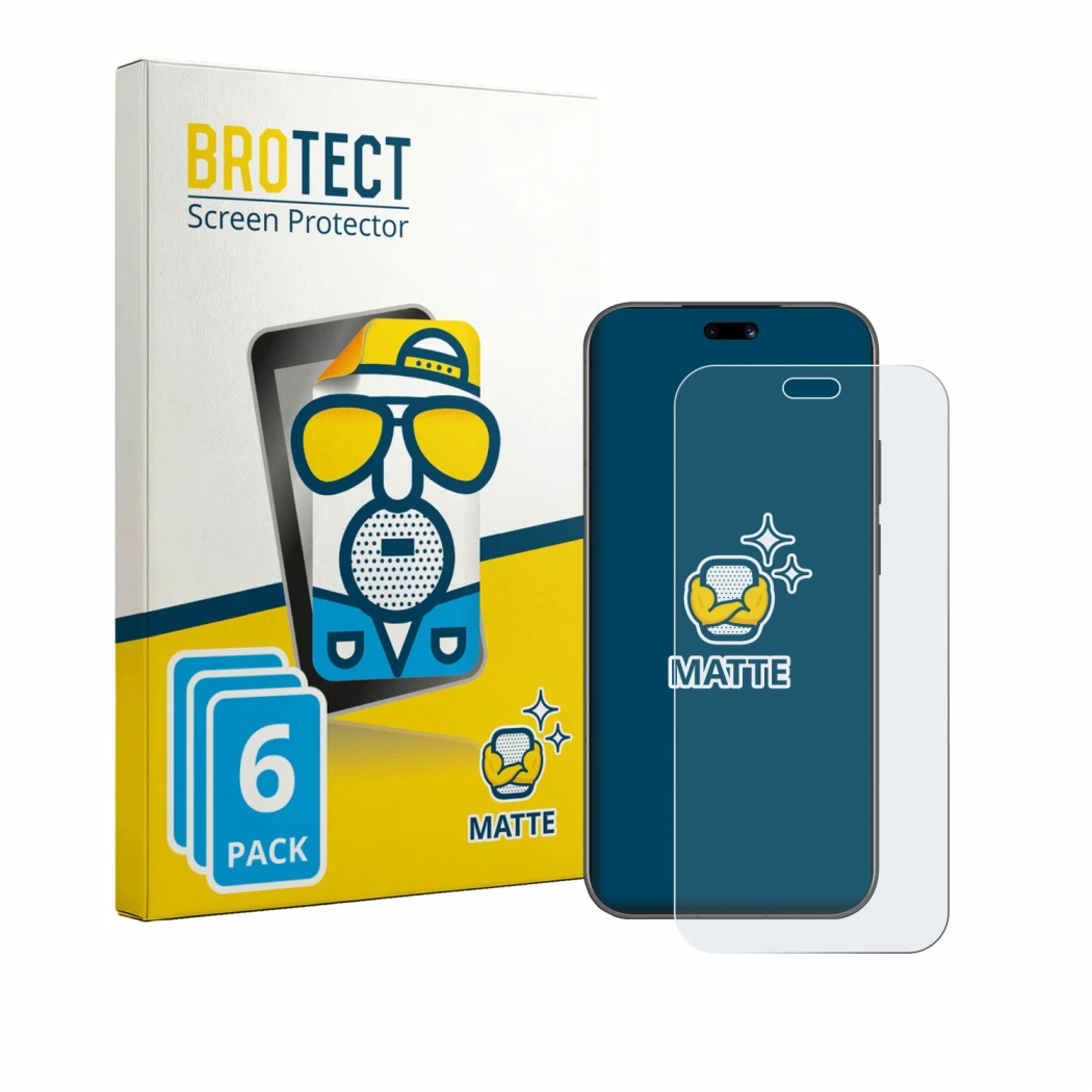 Parte frontal de un envase de producto con el logotipo de la marca BROTECT. Al lado se muestra el dispositivo Huawei Nova 16 P