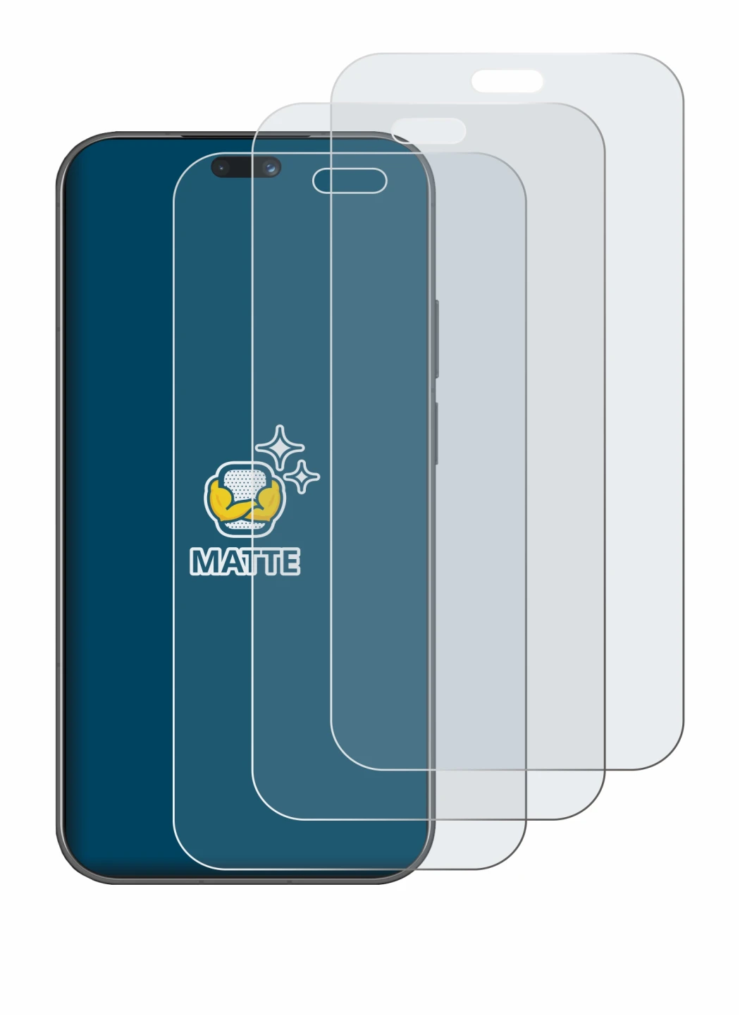 Imagen del dispositivo Huawei Nova 16 Pro con una amplia variedad de protectores de pantalla.