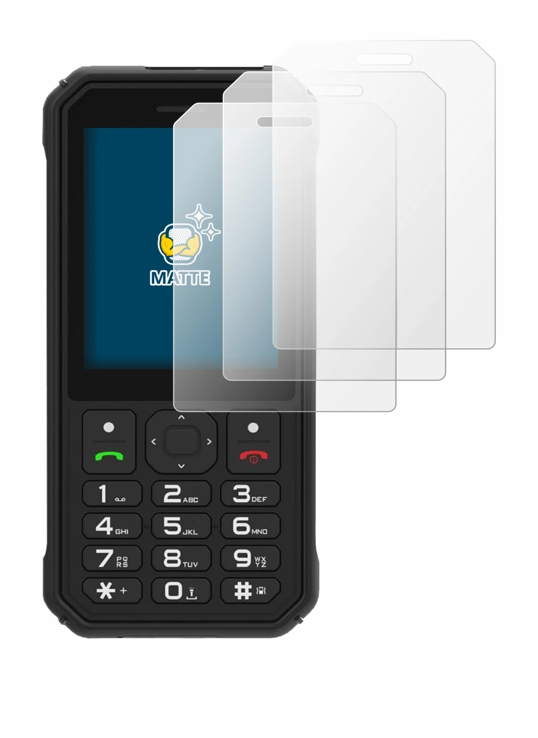 Imagen del dispositivo AGM M11 con una amplia variedad de protectores de pantalla.