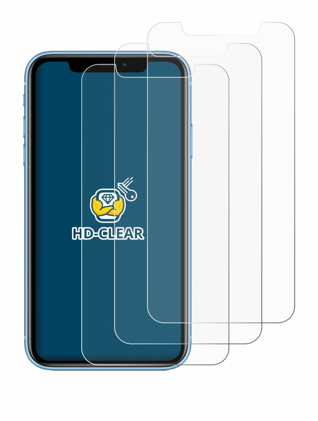 Imagen del dispositivo Apple iPhone XR con una amplia variedad de protectores de pantalla.