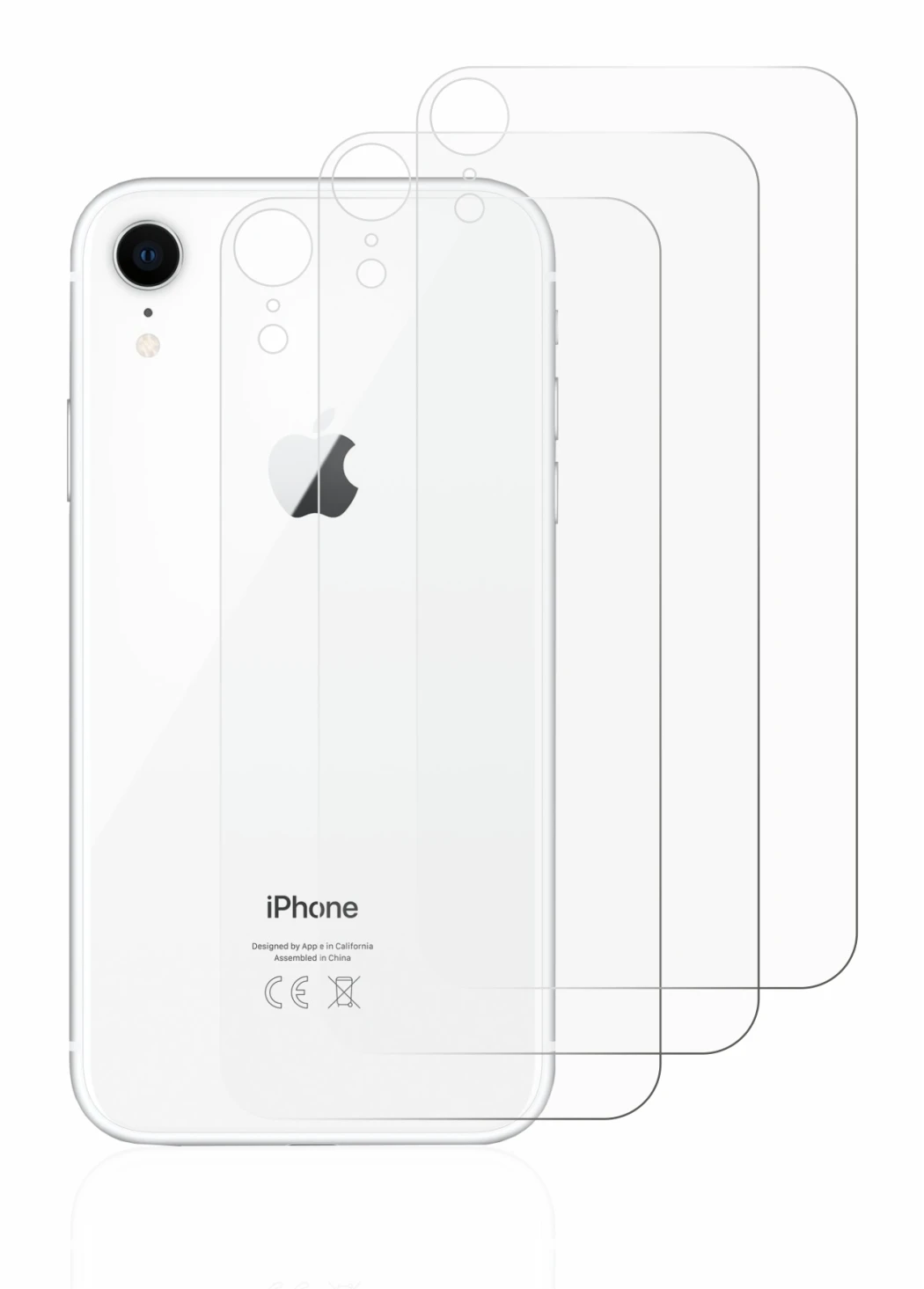 Imagen del dispositivo Apple iPhone XR (Trasera) con una amplia variedad de protectores de pantalla.