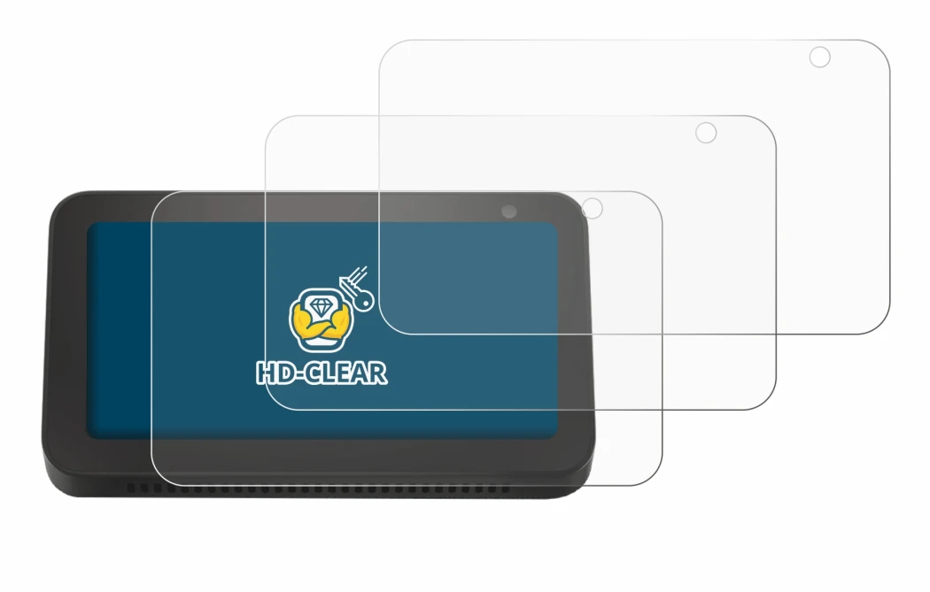 Imagen del dispositivo Amazon Echo Show 5 (2da Gen.) con una amplia variedad de protectores de pantalla.