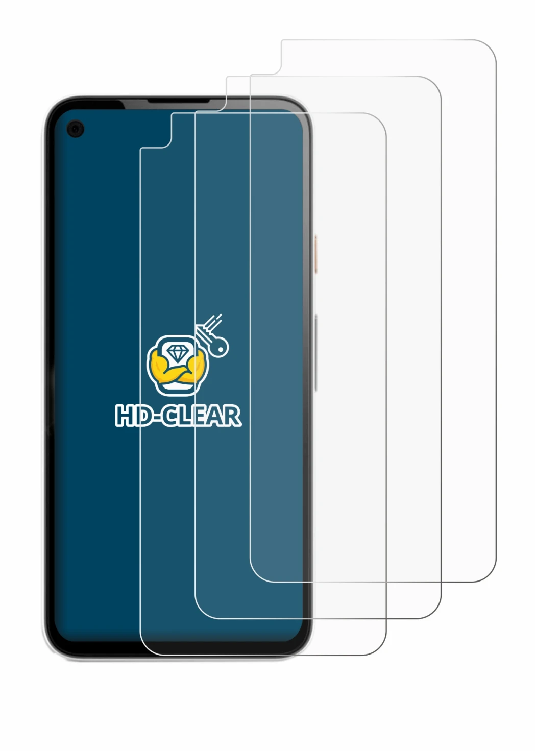 Imagen del dispositivo Google Pixel 4a con una amplia variedad de protectores de pantalla.