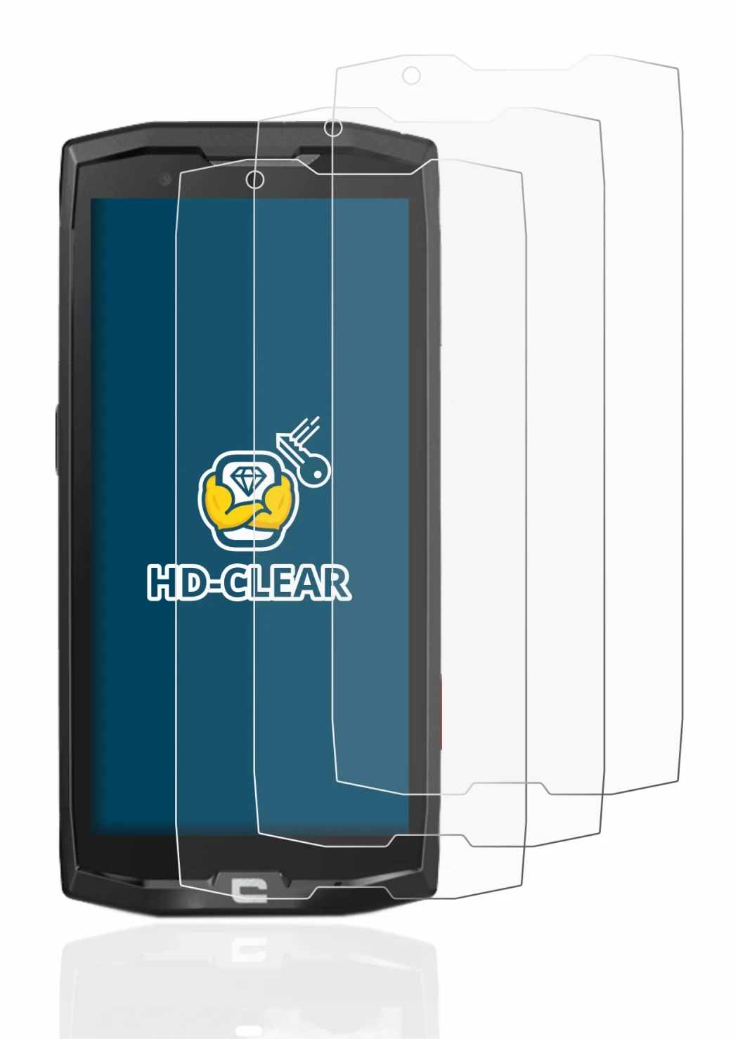 Imagen del dispositivo Crosscall Core X4 con una amplia variedad de protectores de pantalla.