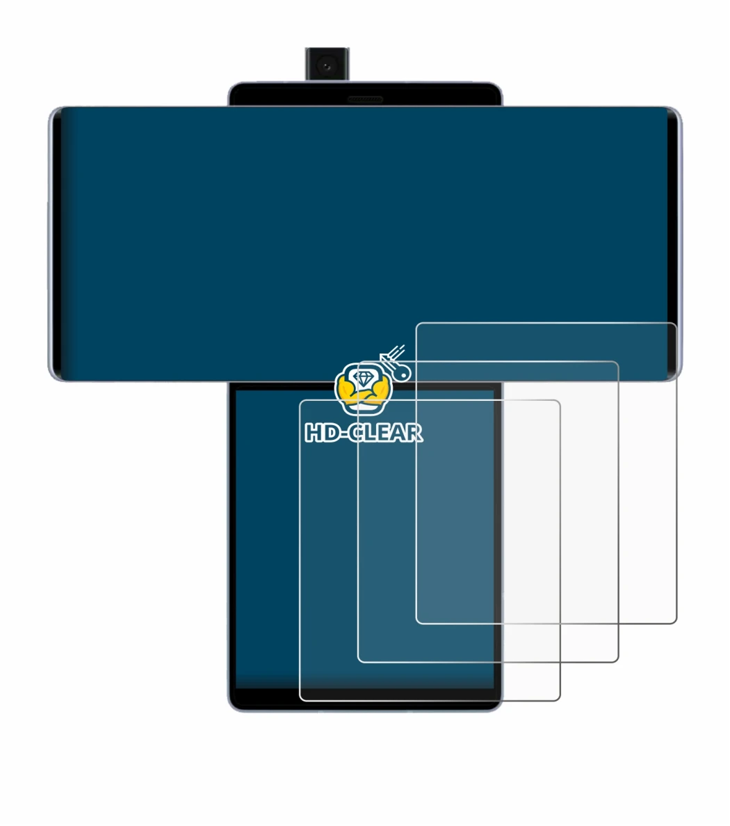 Imagen del dispositivo LG Wing (Pantalla trasera) con una amplia variedad de protectores de pantalla.