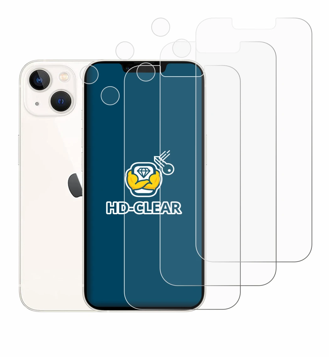 Imagen del dispositivo Apple iPhone 13 (Frontal+Cámara) con una amplia variedad de protectores de pantalla.