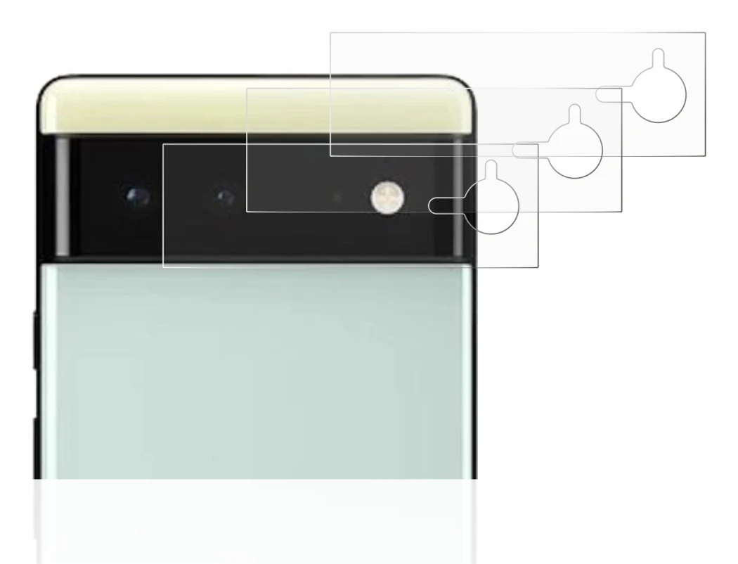 Imagen del dispositivo Google Pixel 6 (SÓLO Cámara) con una amplia variedad de protectores de pantalla.