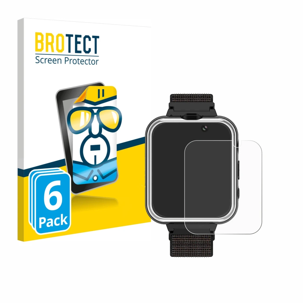 Parte frontal de un envase de producto con el logotipo de la marca BROTECT. Al lado se muestra el dispositivo Pthtechus X32 co