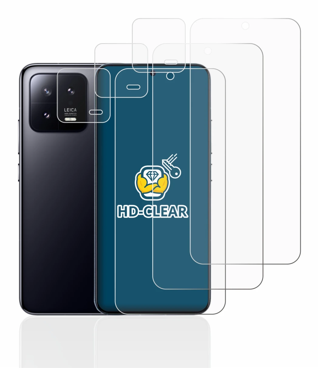 Imagen del dispositivo Xiaomi 13 (Frontal+Cámara) con una amplia variedad de protectores de pantalla.