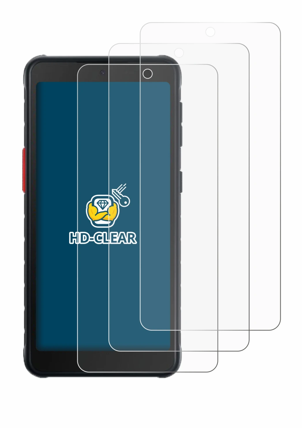 Imagen del dispositivo Samsung Galaxy XCover 5 Enterprise Edition con una amplia variedad de protectores de pantalla.
