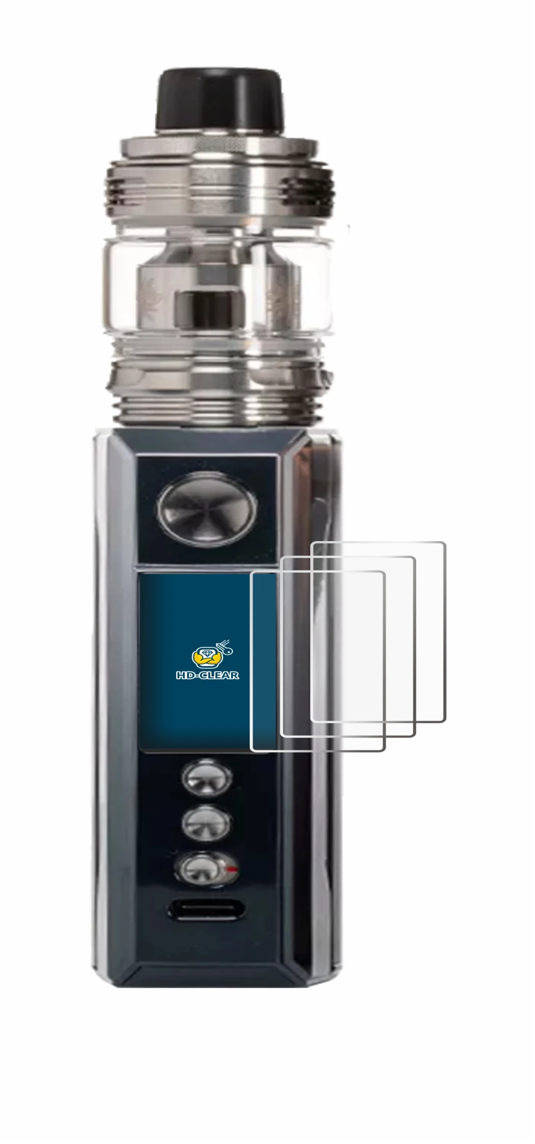 Imagen del dispositivo Voopoo Drag M100S con una amplia variedad de protectores de pantalla.