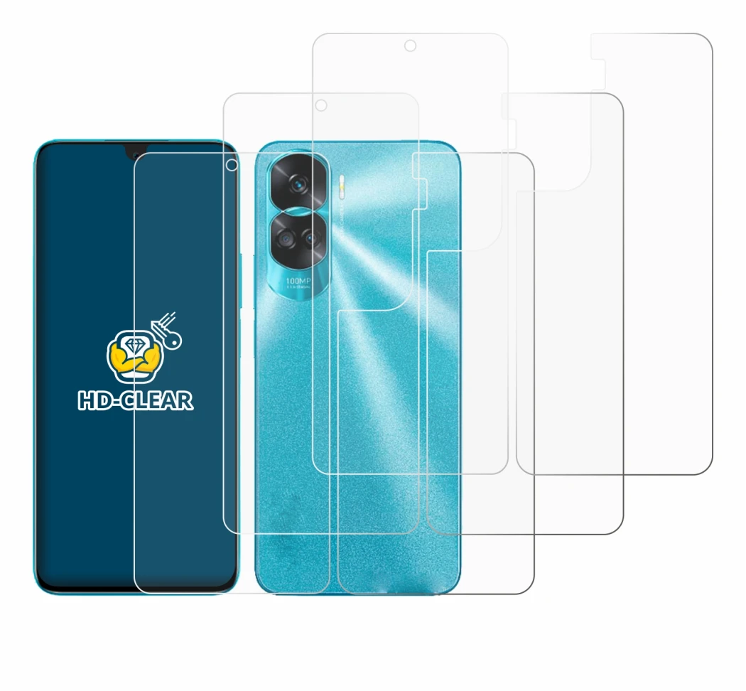 Imagen del dispositivo Honor 90 Lite (Frontal+Trasero) con una amplia variedad de protectores de pantalla.
