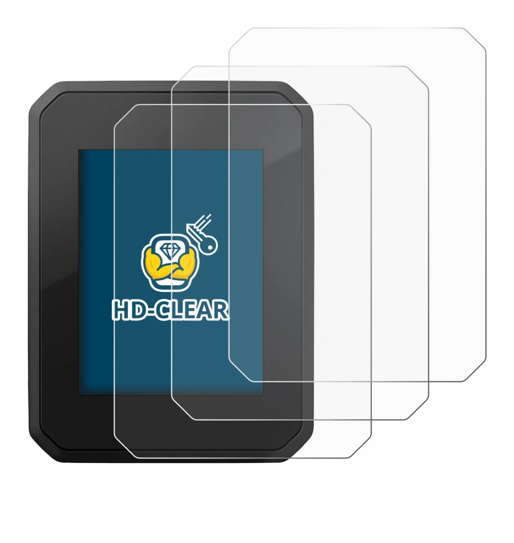 Imagen del dispositivo FIT Display Compact con una amplia variedad de protectores de pantalla.