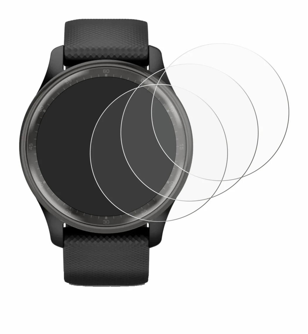 Imagen del dispositivo Garmin Vivomove Trend con una amplia variedad de protectores de pantalla.