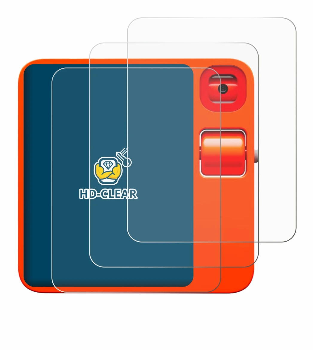 Imagen del dispositivo rabbit r1 con una amplia variedad de protectores de pantalla.