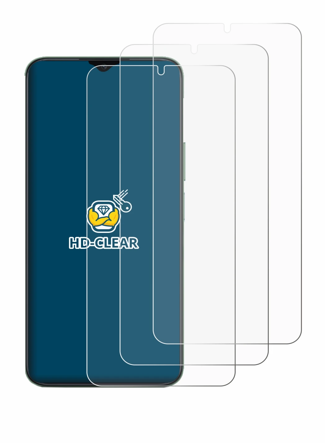 Imagen del dispositivo Honor X6b con una amplia variedad de protectores de pantalla.