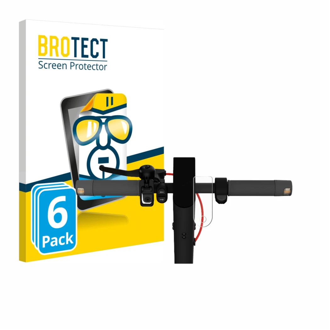 Parte frontal de un envase de producto con el logotipo de la marca BROTECT. Al lado se muestra el dispositivo Xiaomi Mi 4 Lite