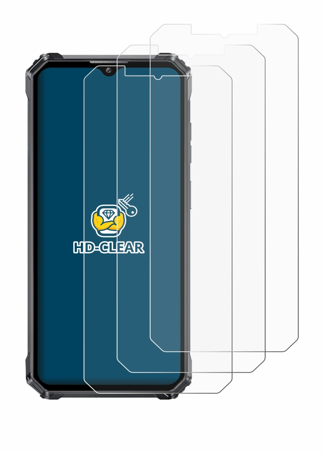 Imagen del dispositivo Oukitel WP28E con una amplia variedad de protectores de pantalla.