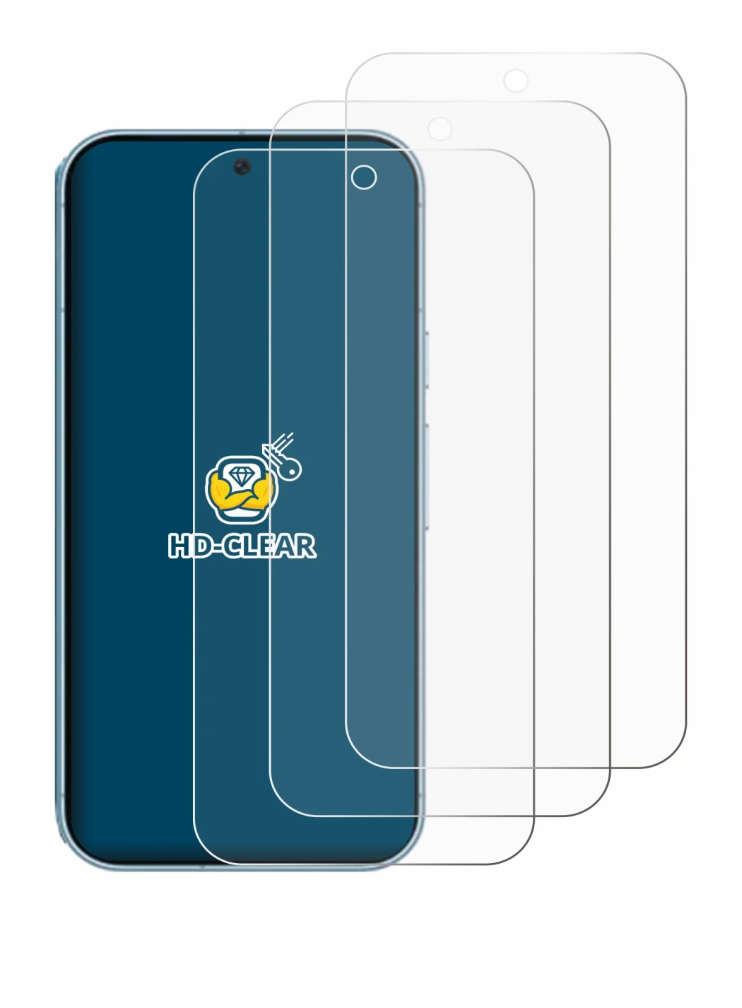 Imagen del dispositivo Google Pixel 9 Pro XL con una amplia variedad de protectores de pantalla.