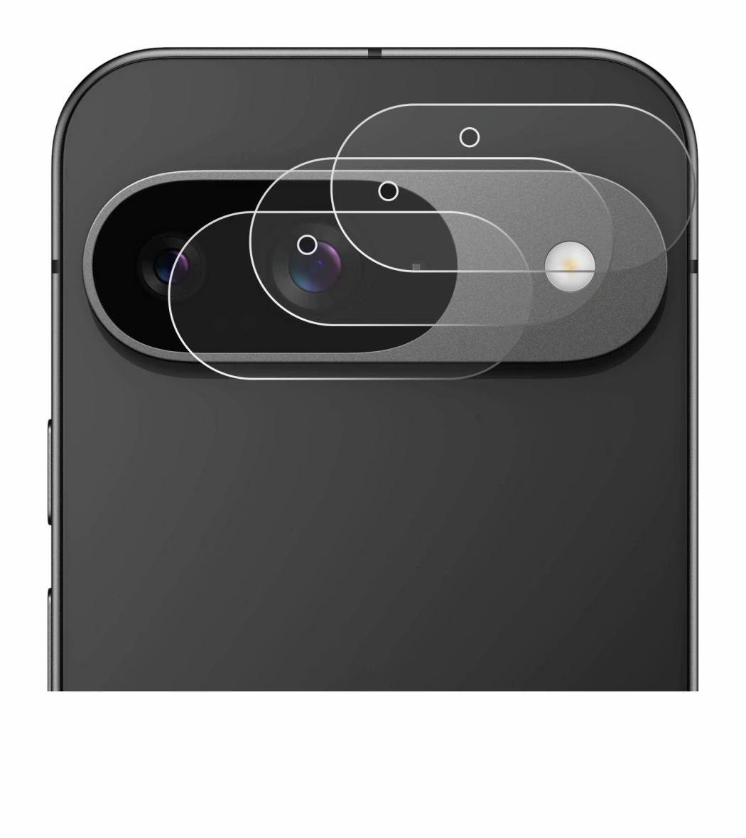 Imagen del dispositivo Google Pixel 9 (SÓLO Cámara) con una amplia variedad de protectores de pantalla.