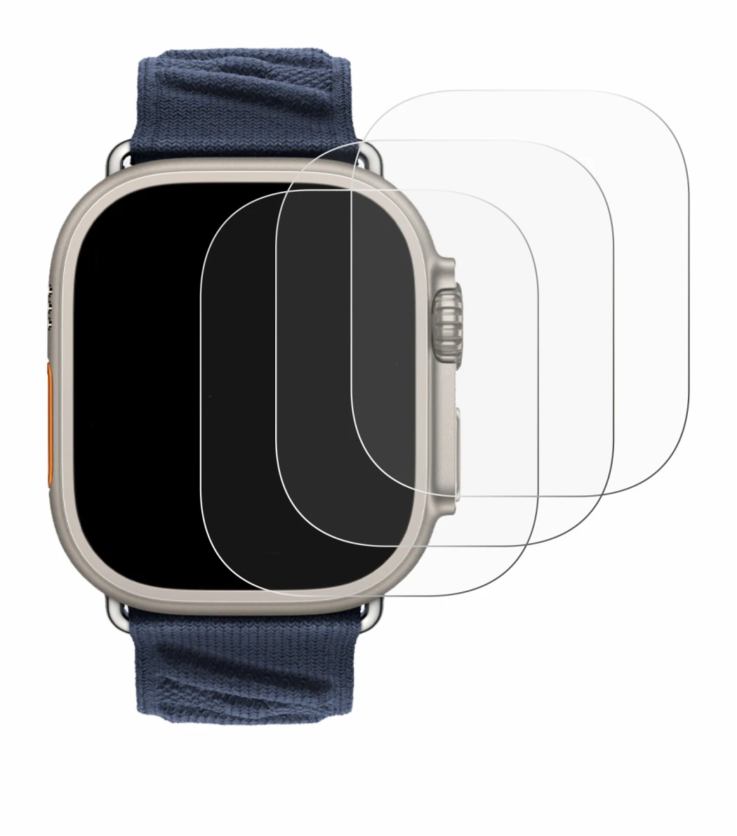 Imagen del dispositivo Apple Watch Hermès Ultra 2 con una amplia variedad de protectores de pantalla.