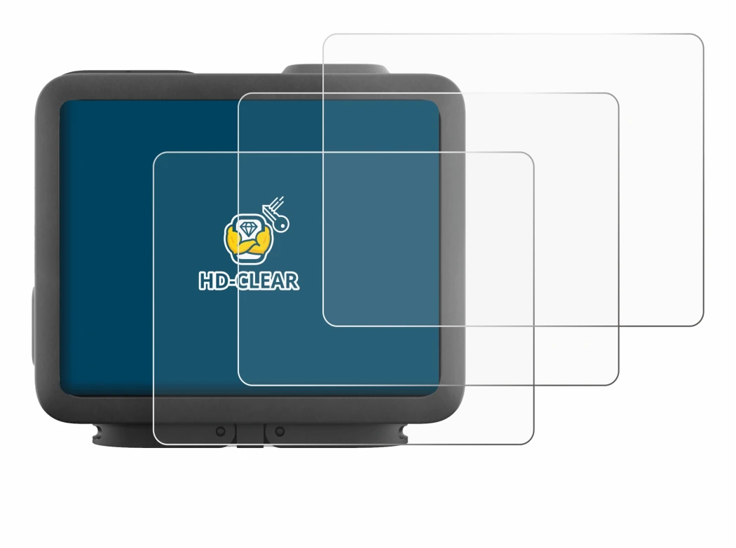 Imagen del dispositivo GoPro Hero 4k con una amplia variedad de protectores de pantalla.