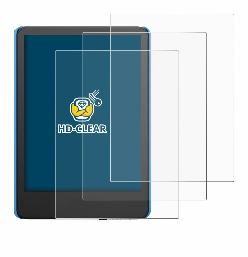 Imagen del dispositivo Amazon Kindle Kids (2024) con una amplia variedad de protectores de pantalla.