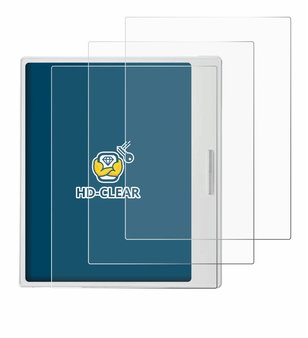 Imagen del dispositivo Boox Go Color 7 White Edition con una amplia variedad de protectores de pantalla.