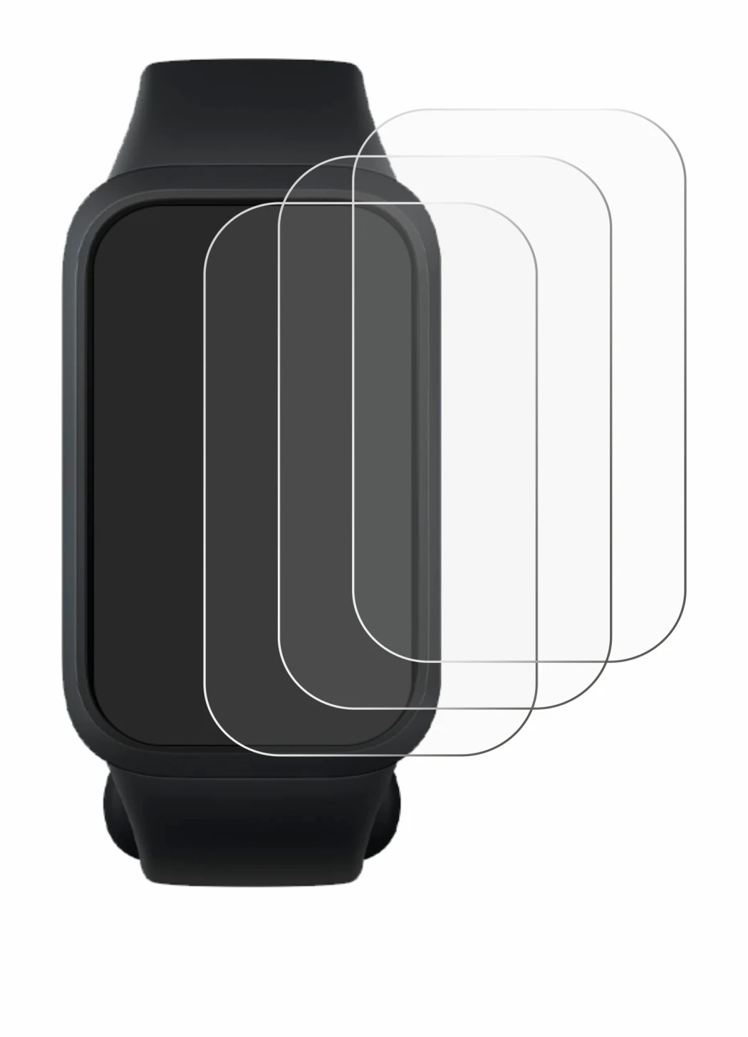 Imagen del dispositivo Xiaomi Smart Band 9 Active con una amplia variedad de protectores de pantalla.